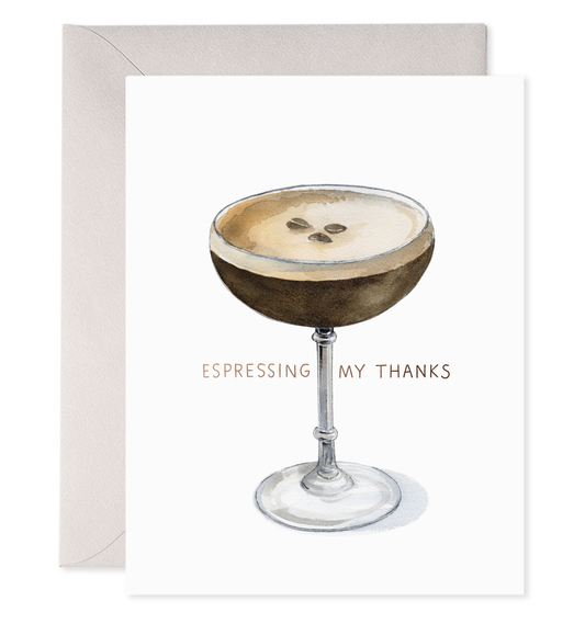 Espresso Thanks | Espresso Martini Thank You Greeting Card