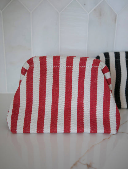 Cute Striped Makeup Pouch
