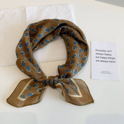 Bohemia Tropical Floral botanical square scarf bandana