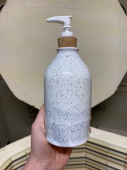 Speckled White AND Gray Soap Dispenser