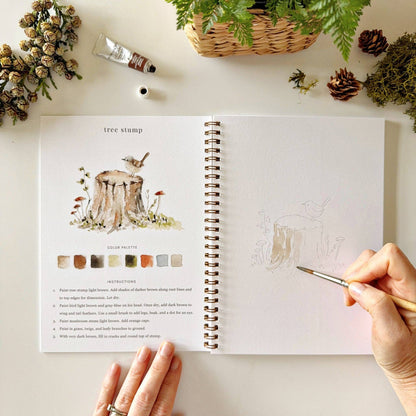 Woodland watercolor workbook
