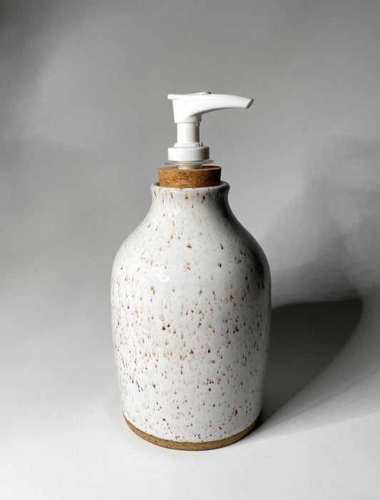 Speckled White Soap Dispenser