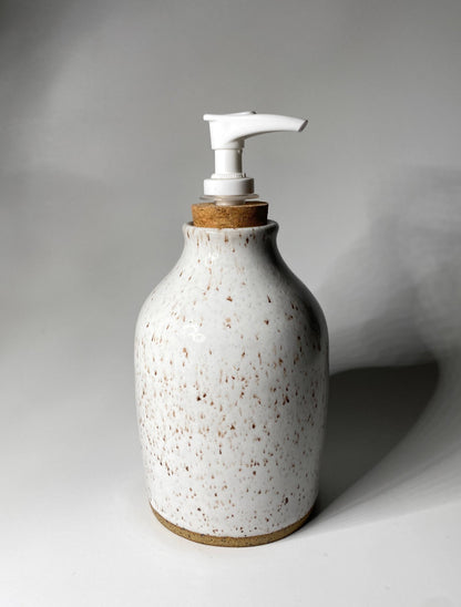 Speckled White Soap Dispenser