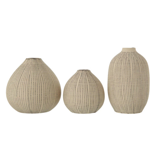 Stoneware Textured Vases, 3 variants