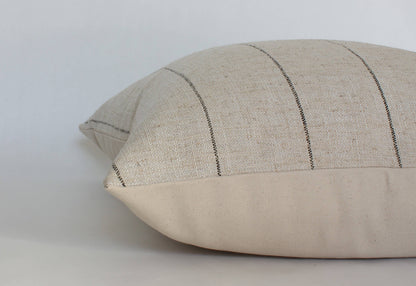 Neutral Striped Pillow Cover, Natural Throw Pillow | Evans