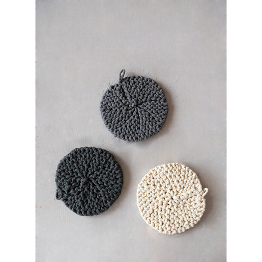 Crochet Pot Holders, 3 colors