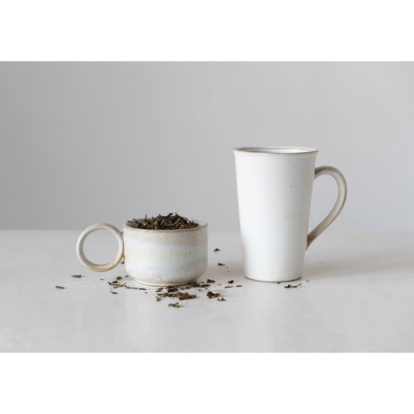 STONEWARE MUG, MATTE WHITE