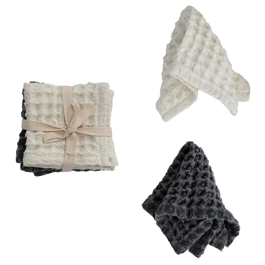 Cotton Waffle Weave Dish Cloths, 2 color options