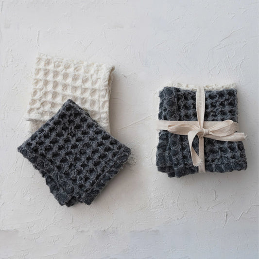 Cotton Waffle Weave Dish Cloths, 2 color options