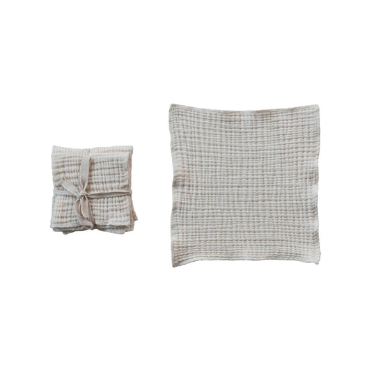 Double Cloth Dish Cloths, Set of 4