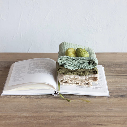 Lace Trim Cotton Towels