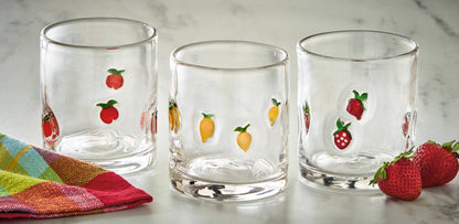 Peach Double Old Fashioned Glass
