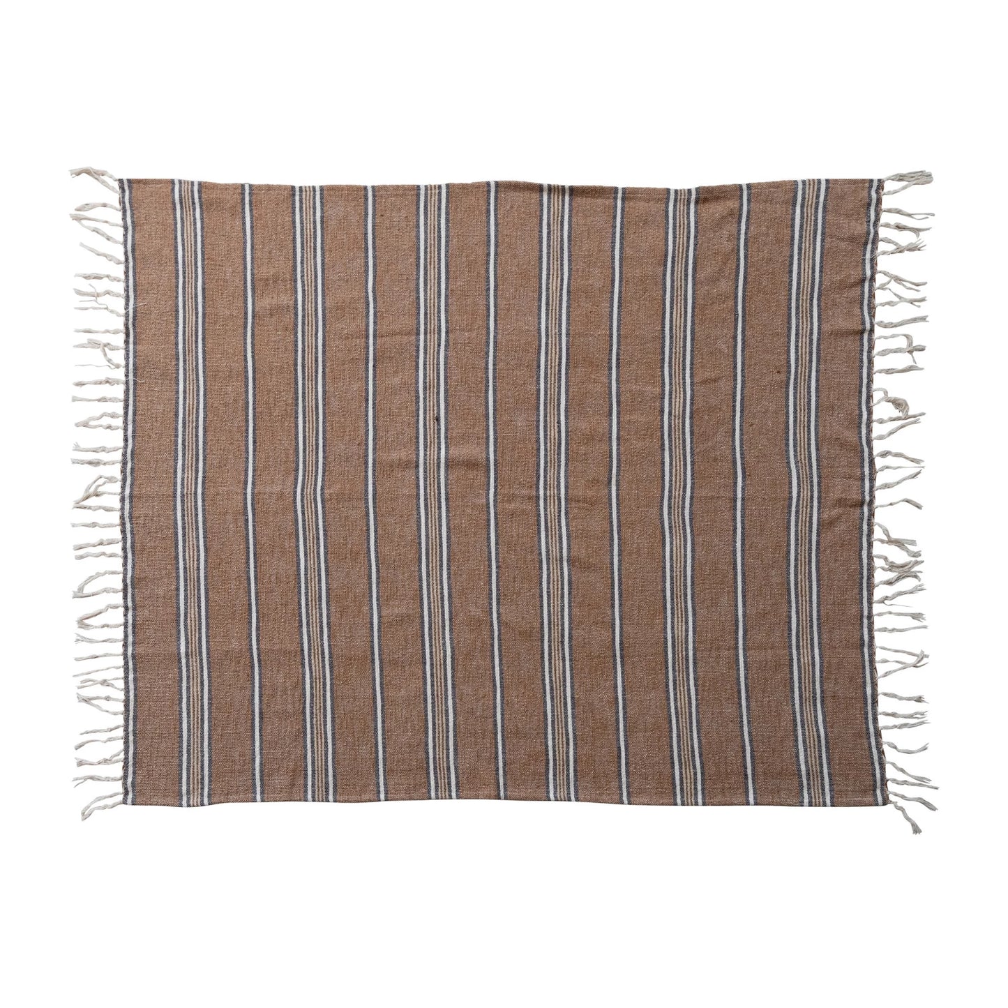 Striped Fringe Blanket