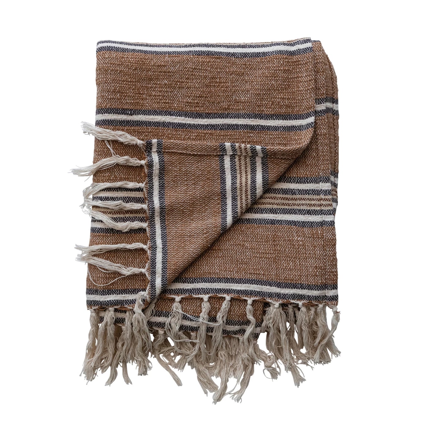 Striped Fringe Blanket