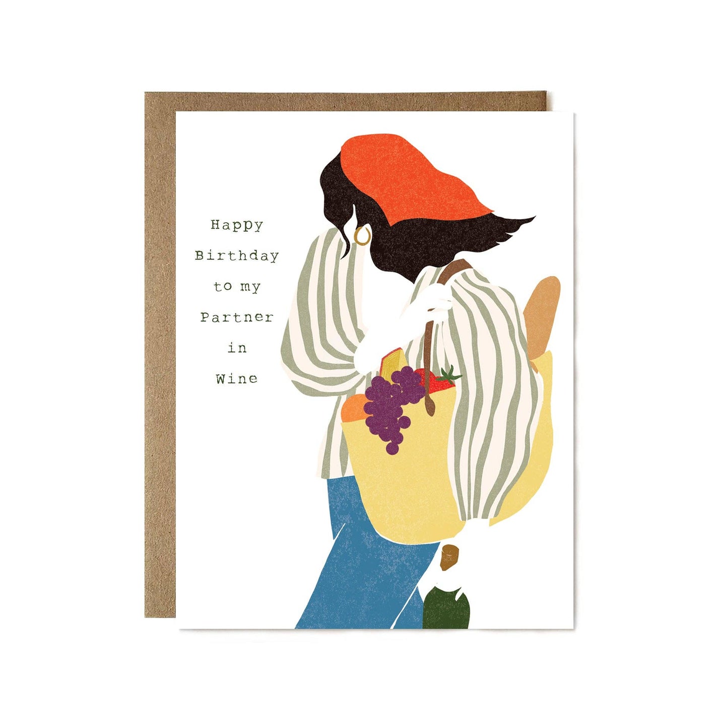 Partner in Wine Birthday Card
