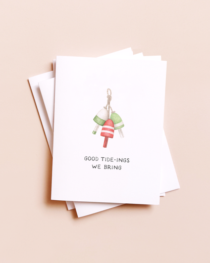 Good Tidings — Nautical / Coastal Buoys Christmas Card