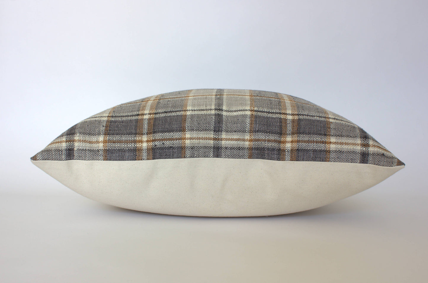 Brown Plaid Throw Pillow Cover, Neutral Beige Pillow | Nolan