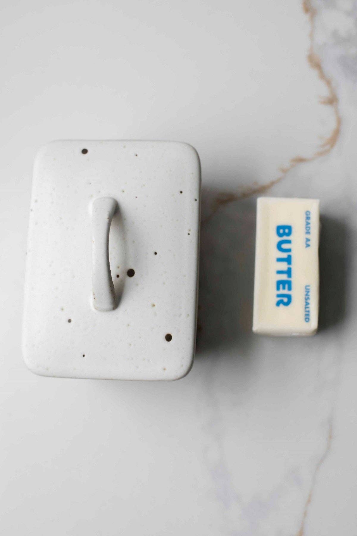 Speckled Butter Dish with Lid