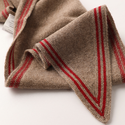 Cashmere Knit Wrap – Soft Triangle Neck Scarf