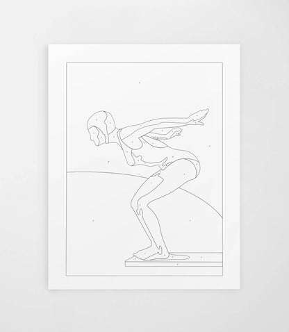 The Diver | Modern Paint By Numbers Kit