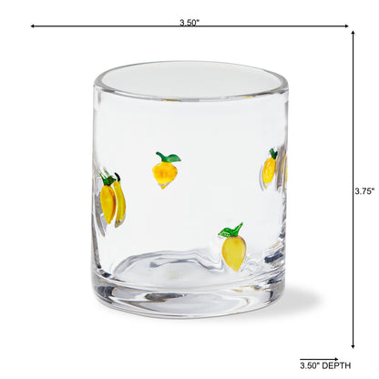 Lemon Double Old Fashioned Glass