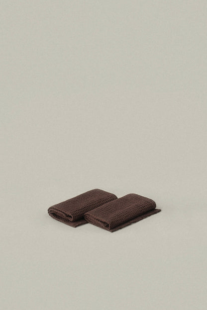 Quick Dry Soft Waffle Cotton Bath Towel | Umber Brown
