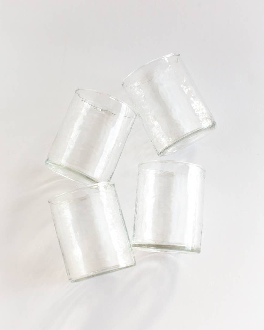 Handblown Hammered Glasses