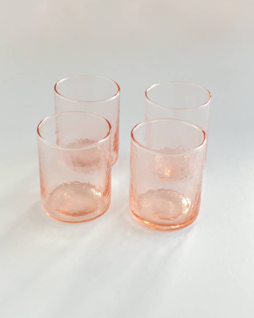 Handblown Hammered Glasses