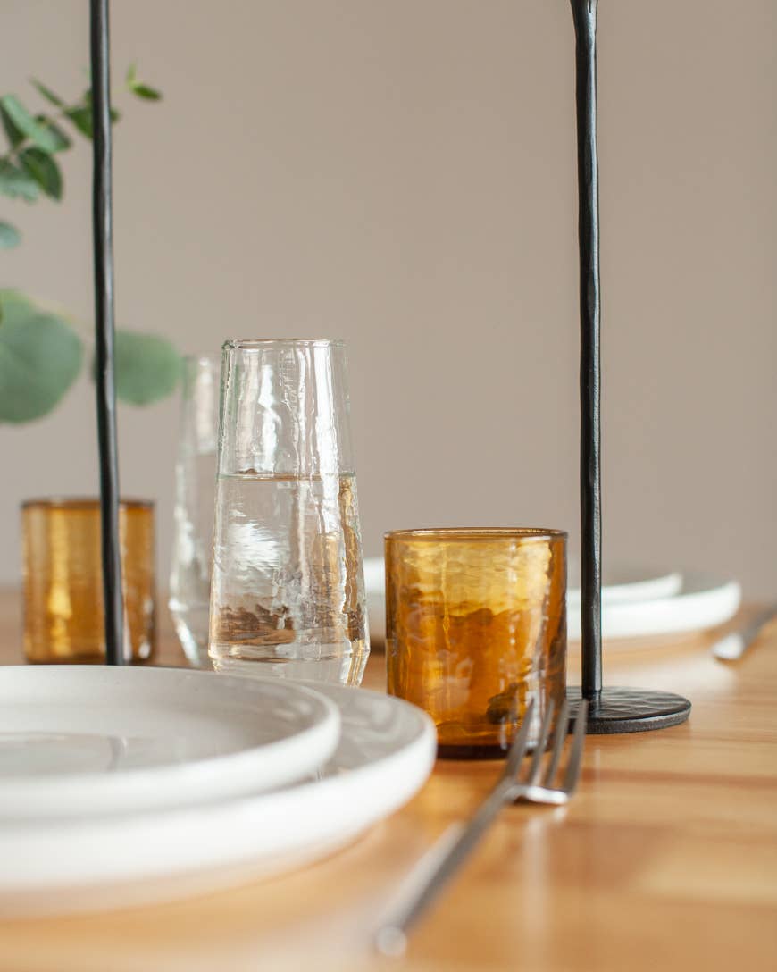 Handblown Hammered Glasses