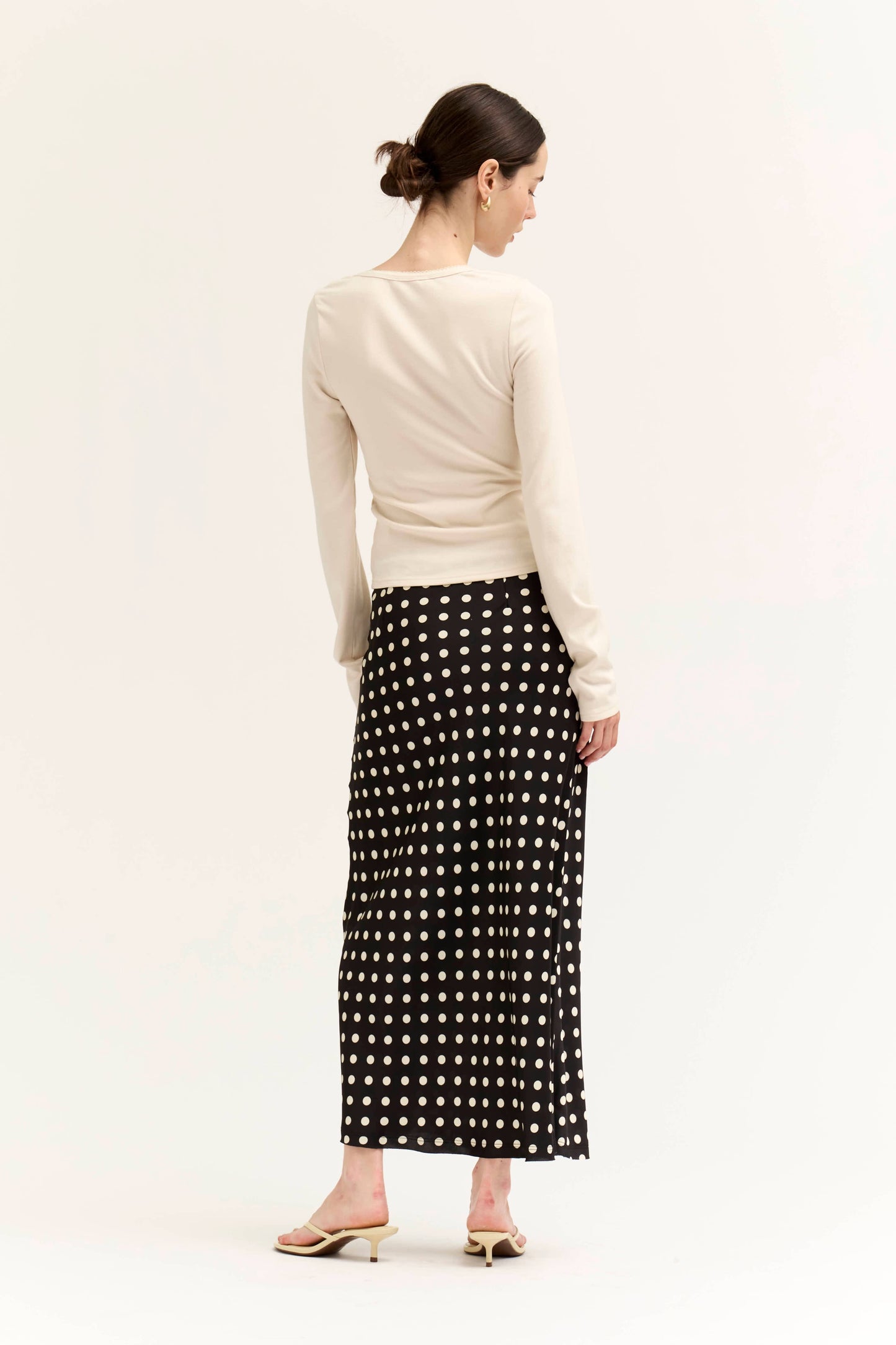POLKA DOT SLIP SKIRT