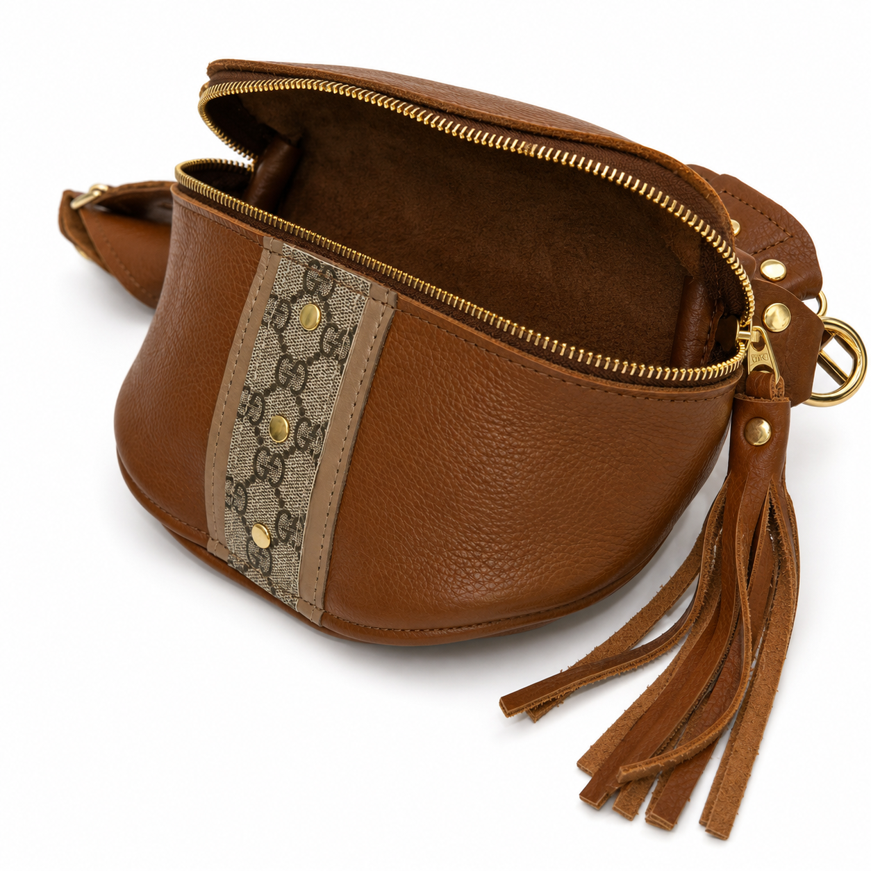 Britt Belt Bag In Sienna Leather | Upcycled GG (Limited Edition)