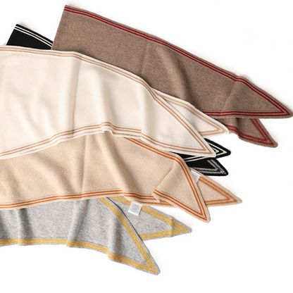 Cashmere Knit Wrap – Soft Triangle Neck Scarf