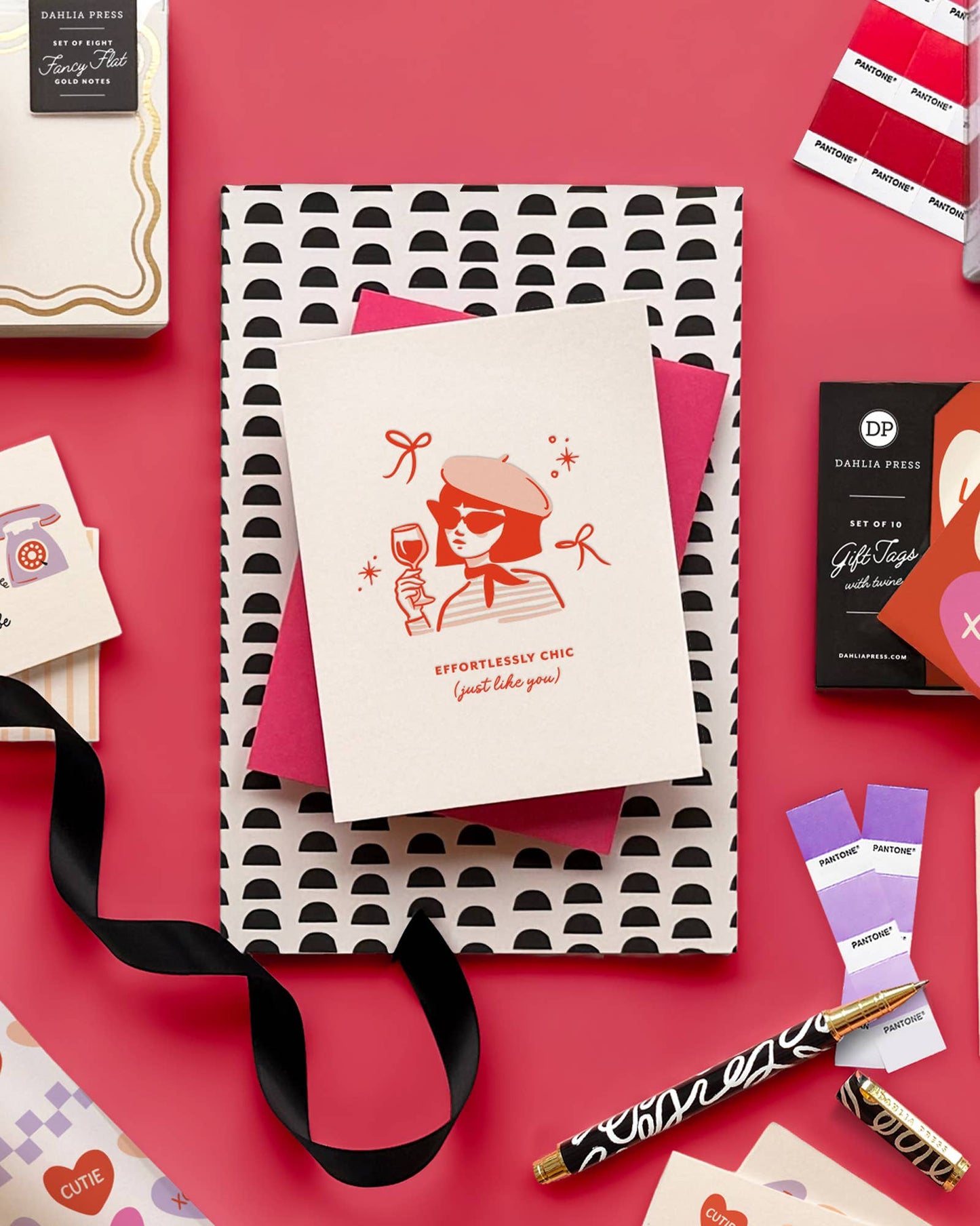 Effortlessly Chic, Letterpress Friendship Greeting Card