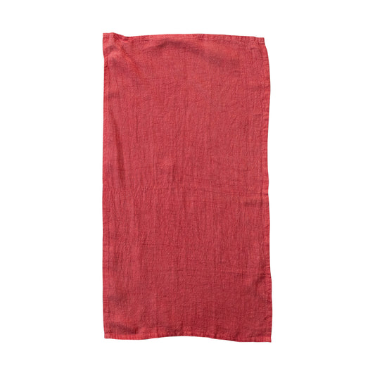 Red Linen Tea Towel