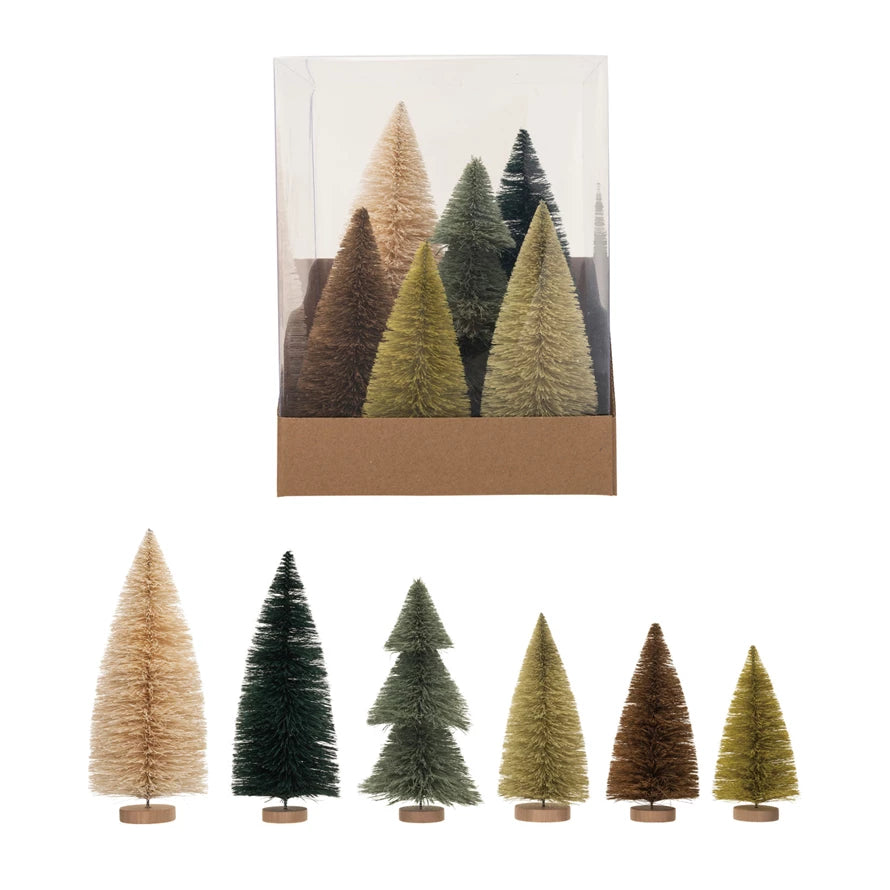 Brush Trees, Set of 6