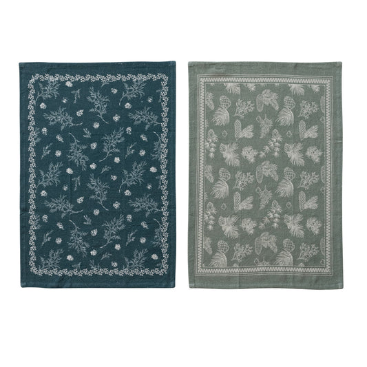 Patterned Tea Towels, Set of 2