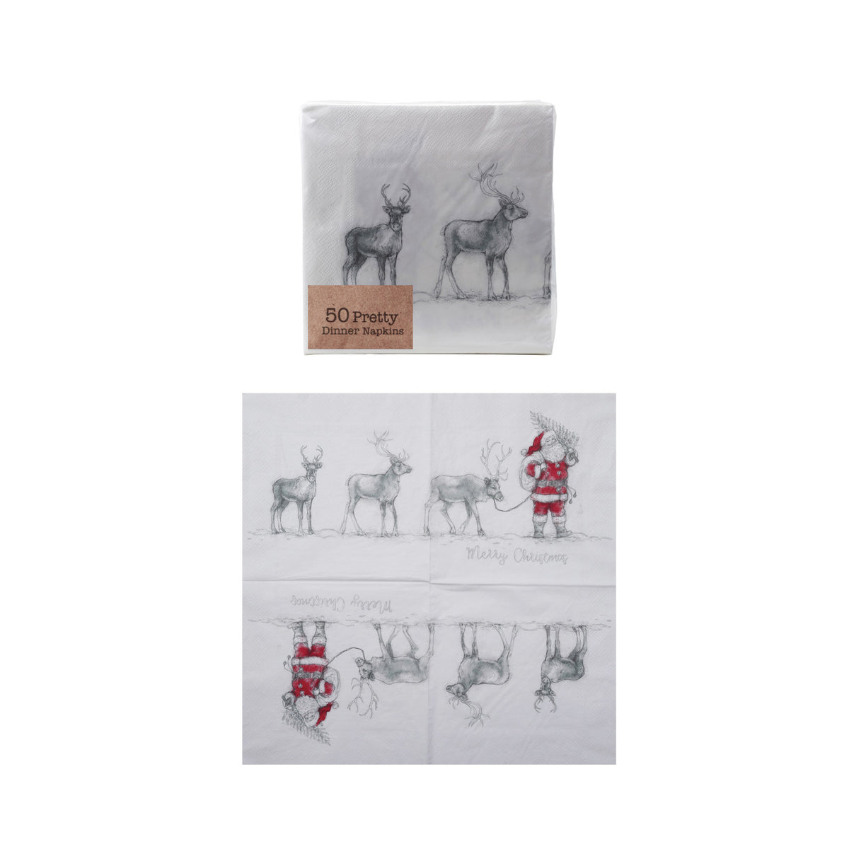 Santa and Reindeer Napkins