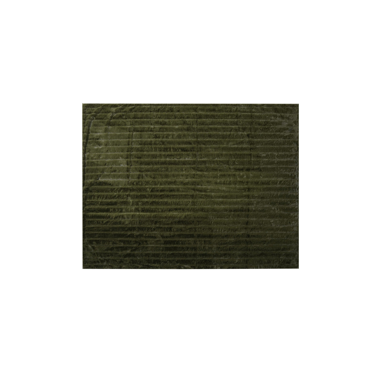 Faux Fur Ribbed Throw with Velvet Back