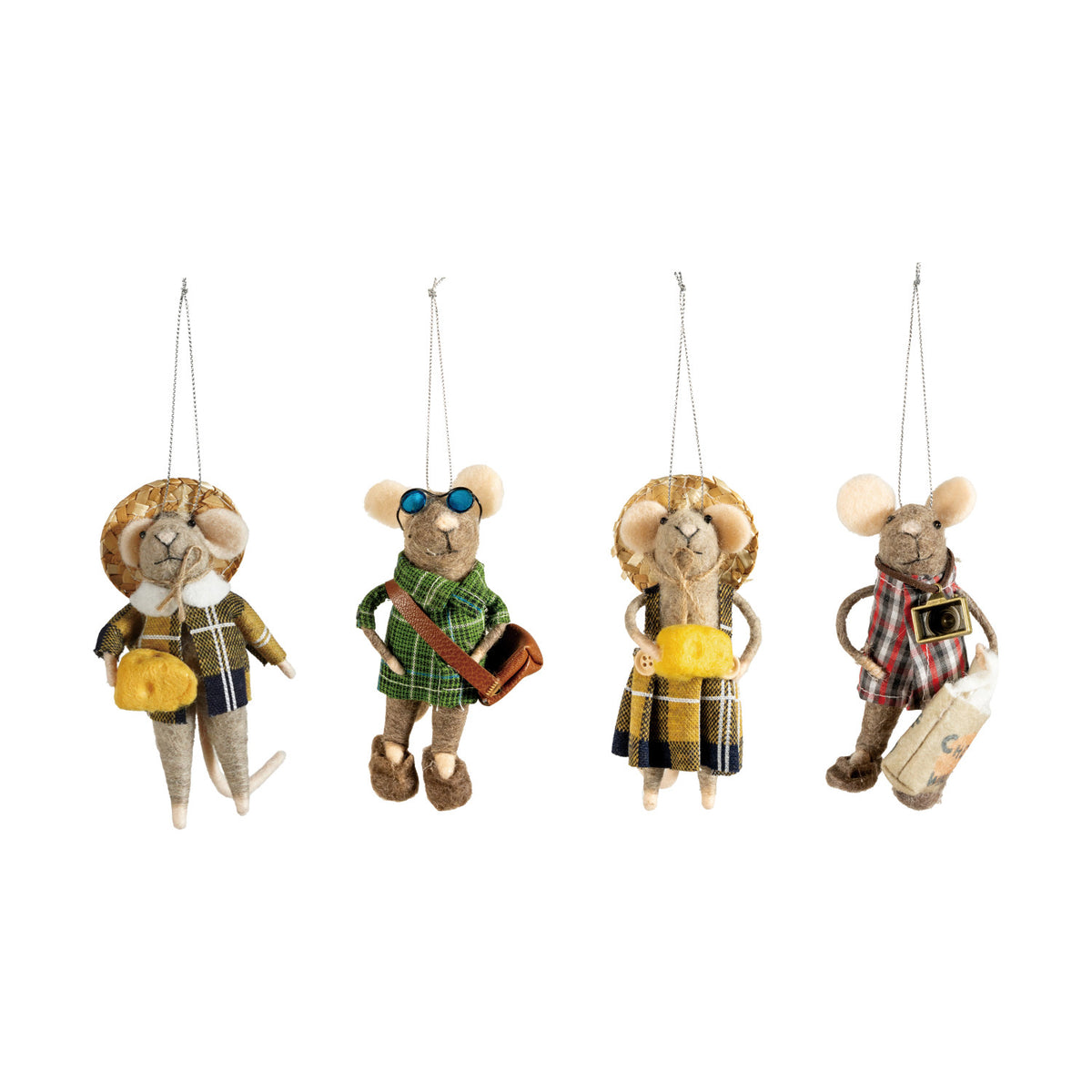 Tourist Mouse Ornament