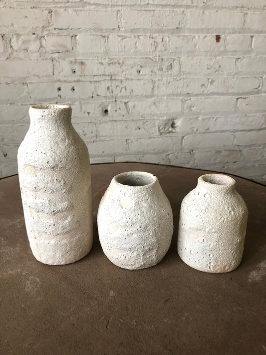 White Crater Vase Collection