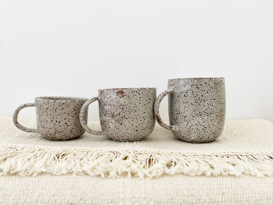 White Rustic Speckled Handmade Ceramic Mug